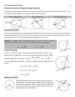 Internal, External and Tangential Angle Properties