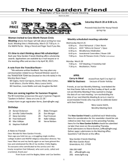 Current Newsletter - New Garden Friends Meeting