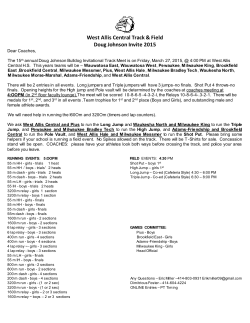 West Allis Central Track & Field Doug Johnson Invite 2015