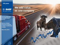 BASF Capital Market Story