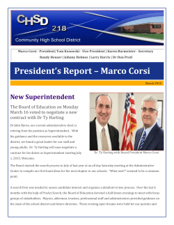 President`s Report - Community High School District 218
