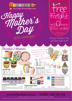 2015 Bellbird Mother`s Day Catalogue
