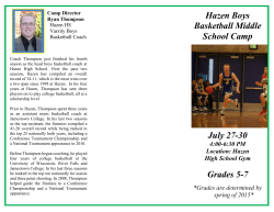 Hazen Boys Basketball Middle School Camp July 27