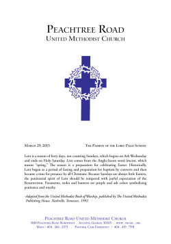 Bulletin PDF - Peachtree Road United Methodist Church