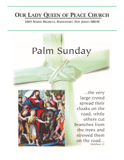 Current Parish Bulletin - Our Lady Queen of Peace Church