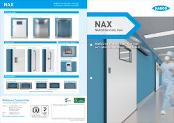 NABCO`s hermetic door with high air tightness, aesthetic and safety