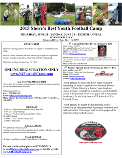 Youth Camp Flyer - Shore`s Best Football Camp