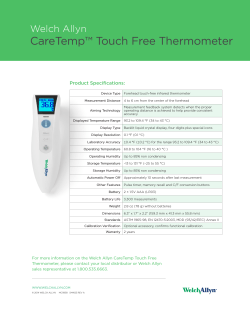 CareTemp��� Touch Free Thermometer
