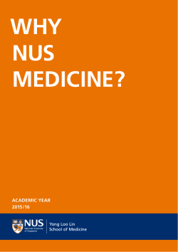Brochure - Yong Loo Lin School of Medicine