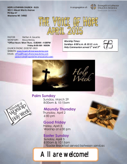 Newsletter - Hope Lutheran Church