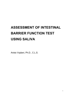 assessment of intestinal barrier function test using saliva