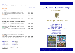 Golf Camp - Coral Ridge Country Club