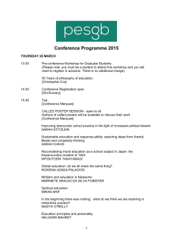 Updated Conference Programme now available