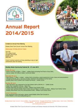 Annual Report 2014/2015 - Bradley Stoke Town Council