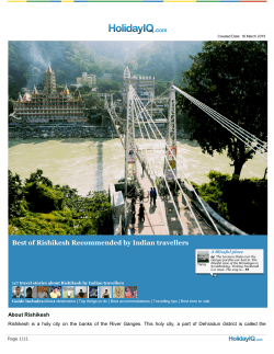 Rishikesh Travel Guide PDF | Map, Tourist Places, Hotels