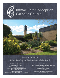 March 29. 2015 - Immaculate Conception Catholic Church