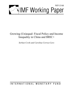 Growing (Un)equal: Fiscal Policy and Income Inequality in