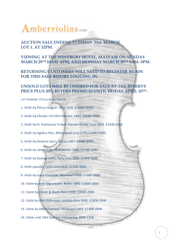 Auction Catalogue