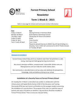 Forrest Primary School Newsletter Term 1 Week 8