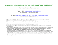 ���Rhythmic Week��� AKA ���Slot System���