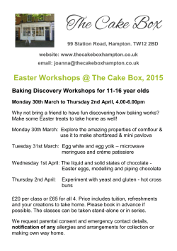 Click here for our Easter Workshops!