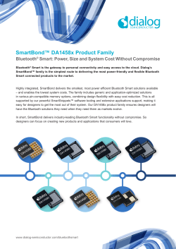 Product brief - Dialog Semiconductor