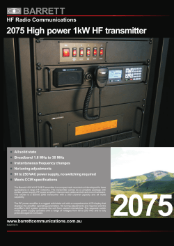 2075 1kW High Power Transmitters Brochure A15