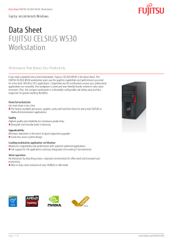 Data Sheet FUJITSU CELSIUS W530 Workstation