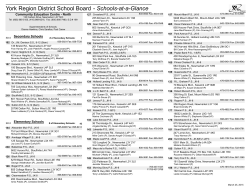 Schools at a Glance - York Region District School Board