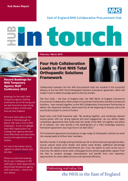 Four Hub Collaboration Leads to First NHS Total Orthopaedic