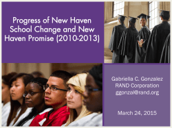 community briefing - New Haven Promise