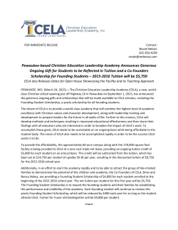 CELA Announces Open House Dates and Tuition Costs