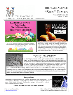 03-25-15 Newsletter - Yale Avenue Christian Church