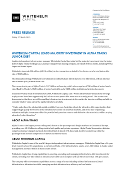 150327 Whithelm acquires Alpha Trains Junior Debt