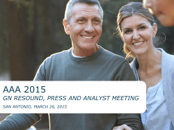 AudiologyNOW! 2015 Presentation