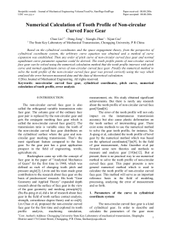 Numerical Calculation of Tooth Profile of Non