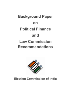 Background Paper on Political Finance and Law Commission