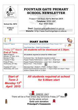 26 March 2015 - Fountain Gate Primary School