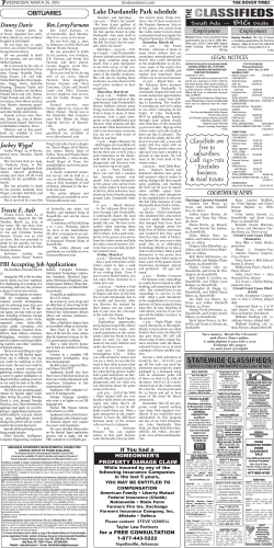STATEWIDE CLASSIFIEDS - The Atkins Chronicle & Dover Times