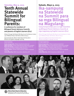 Tenth Annual Statewide Summit for Bilingual Parents
