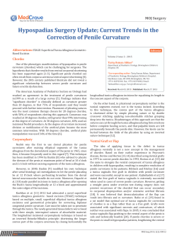 Current Trends in the Correction of Penile Curvature