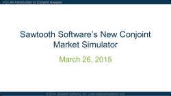 Sawtooth Software`s New Conjoint Market Simulator