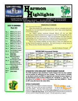 Harmon Highlights-March 2015 - Pickerington Local School District