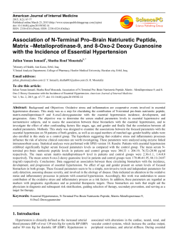Association of N-Terminal Pro���Brain Natriuretic Peptide, Matrix