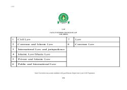 JAMB Brochure for Law