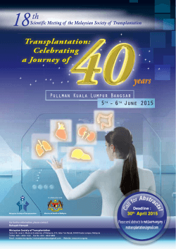 flyer - Malaysian Society of Transplantation