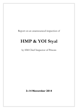 HMP & YOI Styal - Criminal Justice Inspectorates