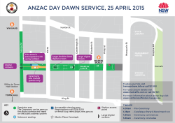 ANZAC Day Dawn Service Map