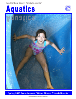 Spring 2015 Swim Lessons / Water Fitness / Special Events