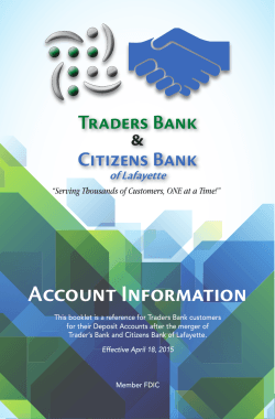 Account Booklet Information